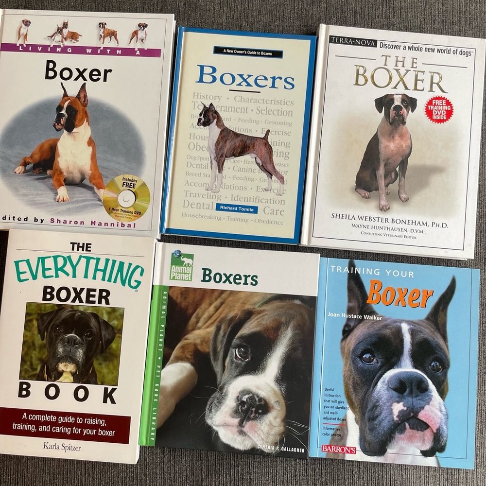 Boxer dog books, 6 total